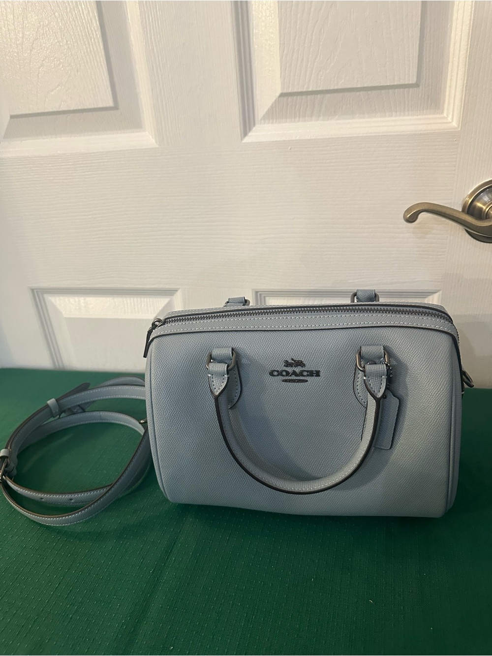 Coach Light Blue Mini Satchel Crossbody